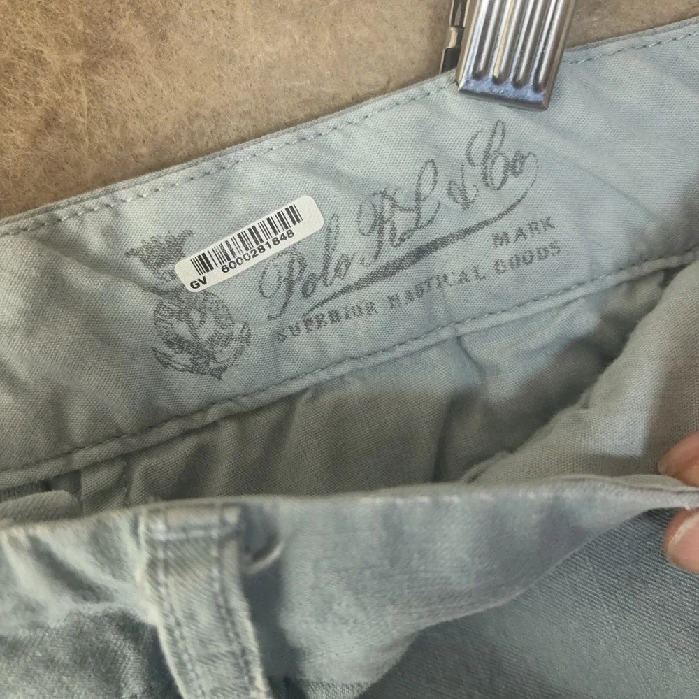 VTG Polo Ralph Lauren Slim Gi Fit Chinos Mens 33x29 Blue Lightweight - SIZE NOTE